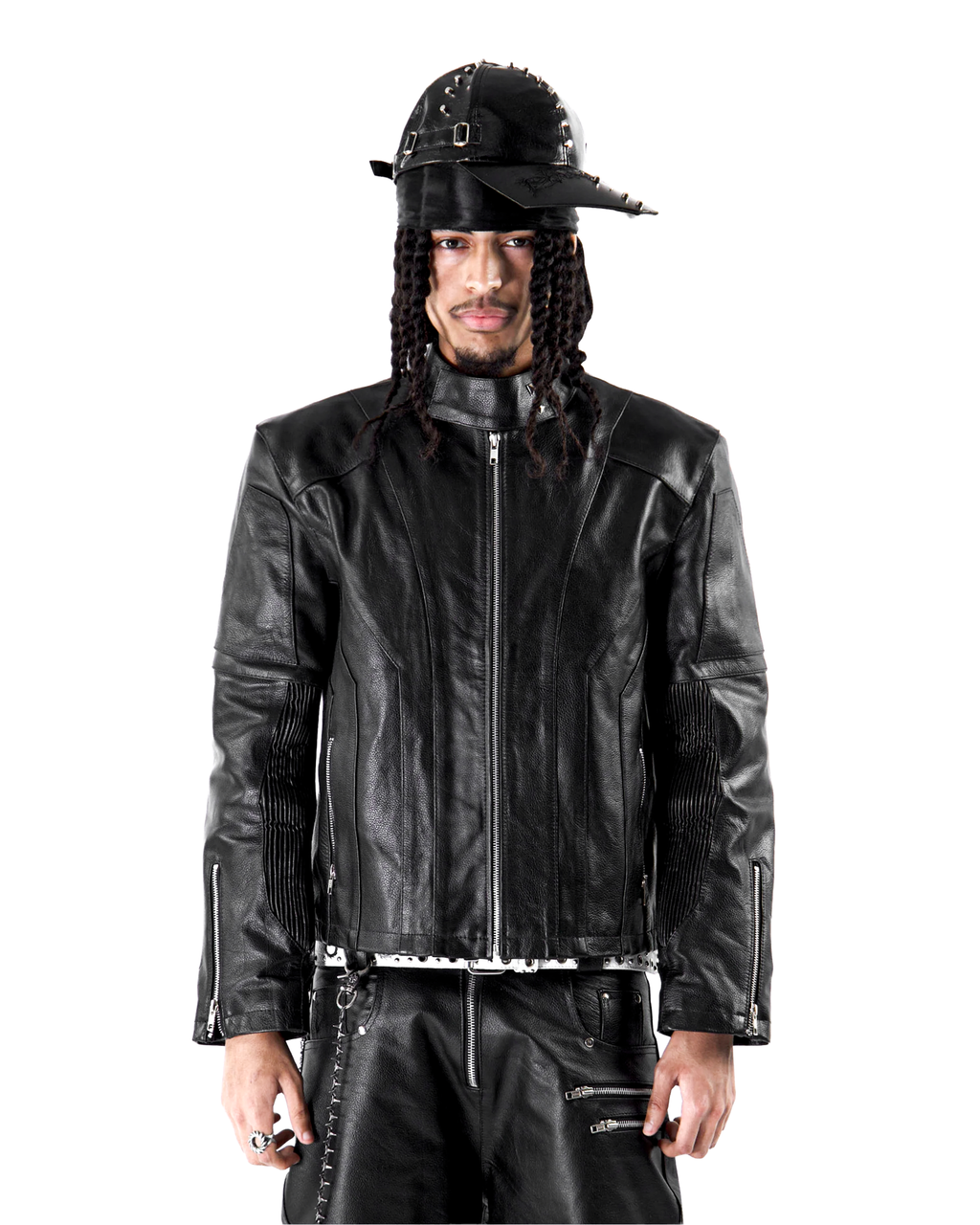 "SLATE" LEATHER JACKET