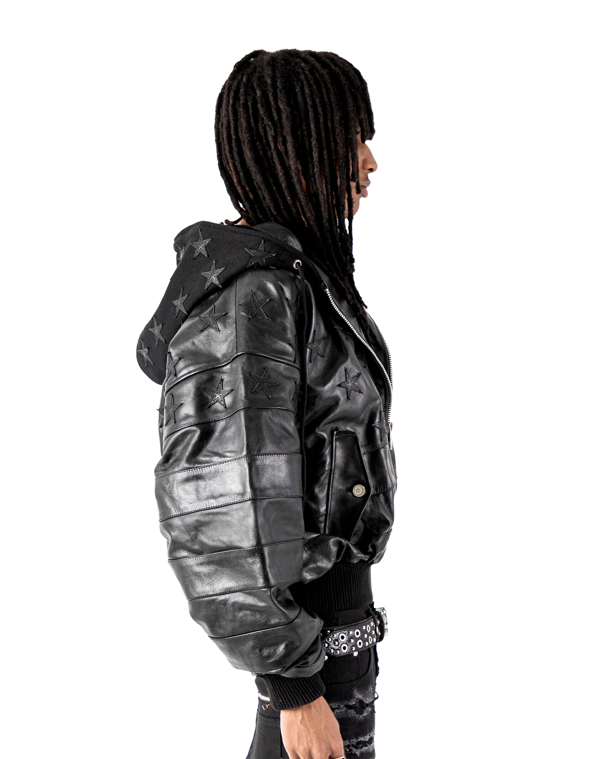"BLKAMERIKA" LEATHER BOMBER