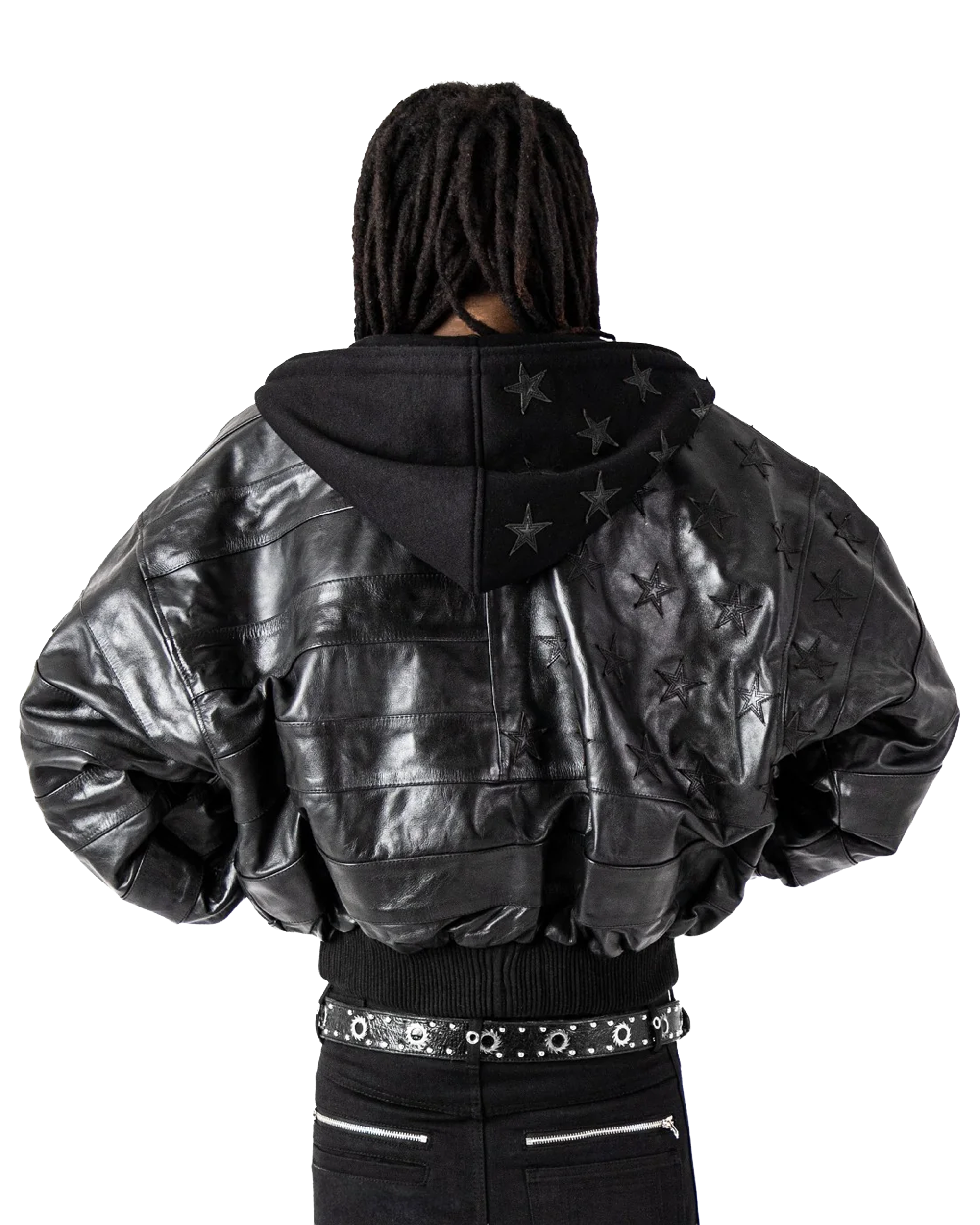 "BLKAMERIKA" LEATHER BOMBER