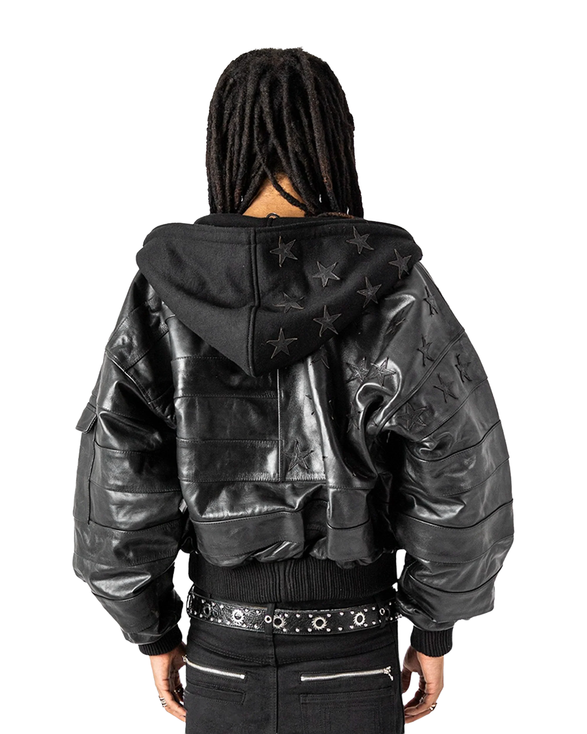 "BLKAMERIKA" LEATHER BOMBER